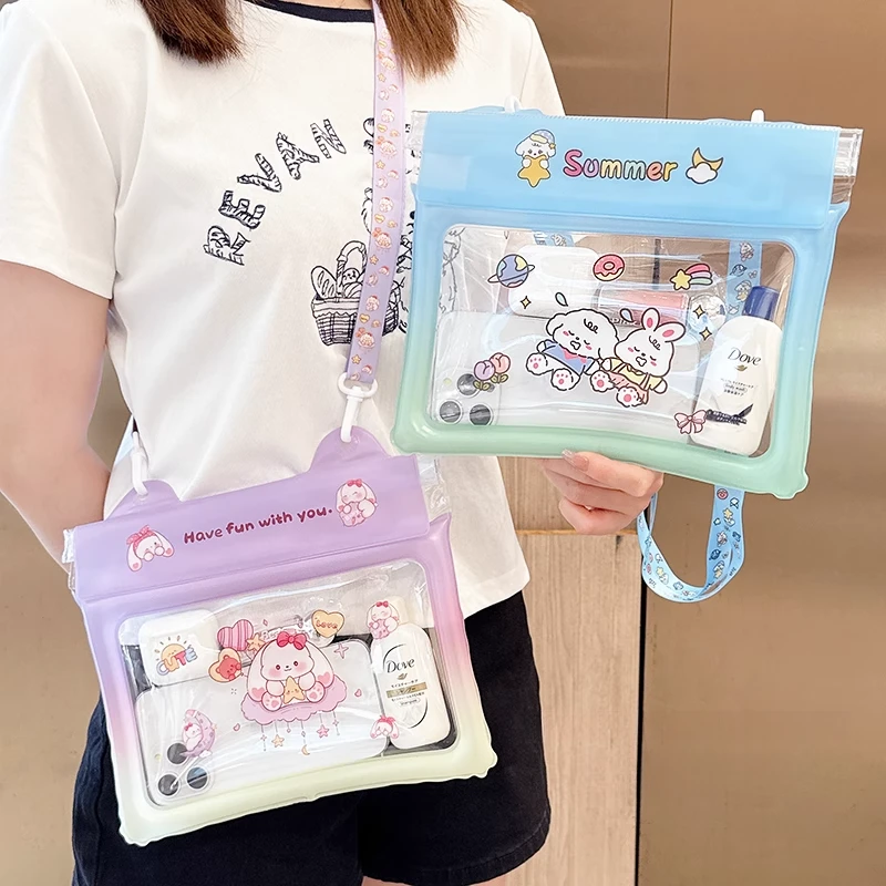 大容量气囊卡通防水包手机防水袋三折魔术贴四重防水密封袋防水TJ