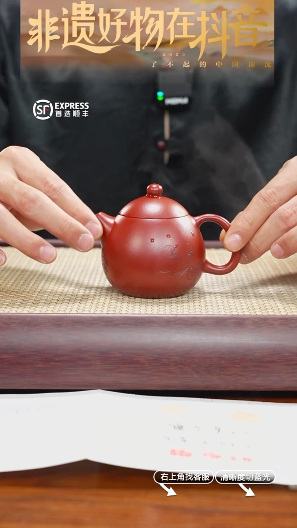 茶壶紫砂9号朱泥【文旦】195CCXX