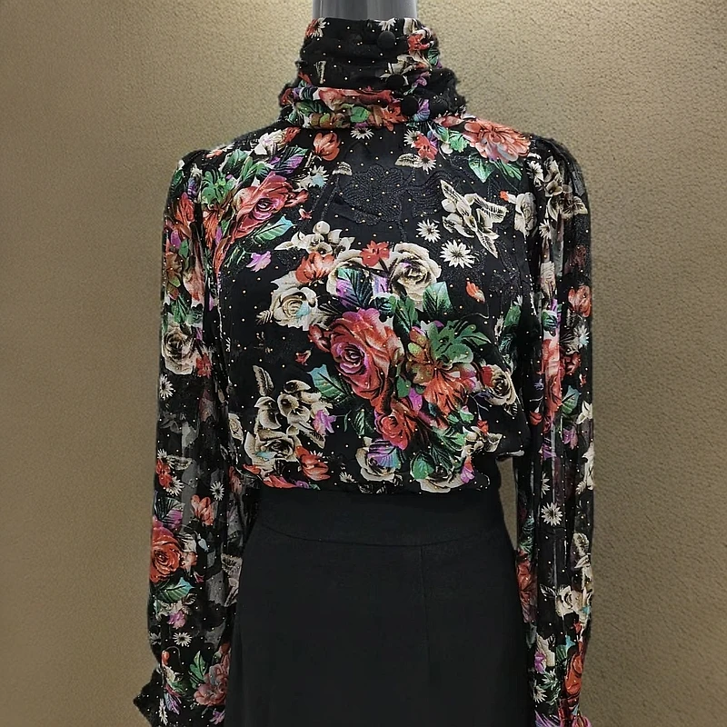 新款秋季时尚高领衬衫