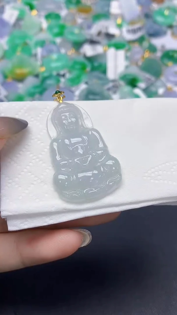 翡翠未镶嵌颈饰天然缅甸a货翡翠