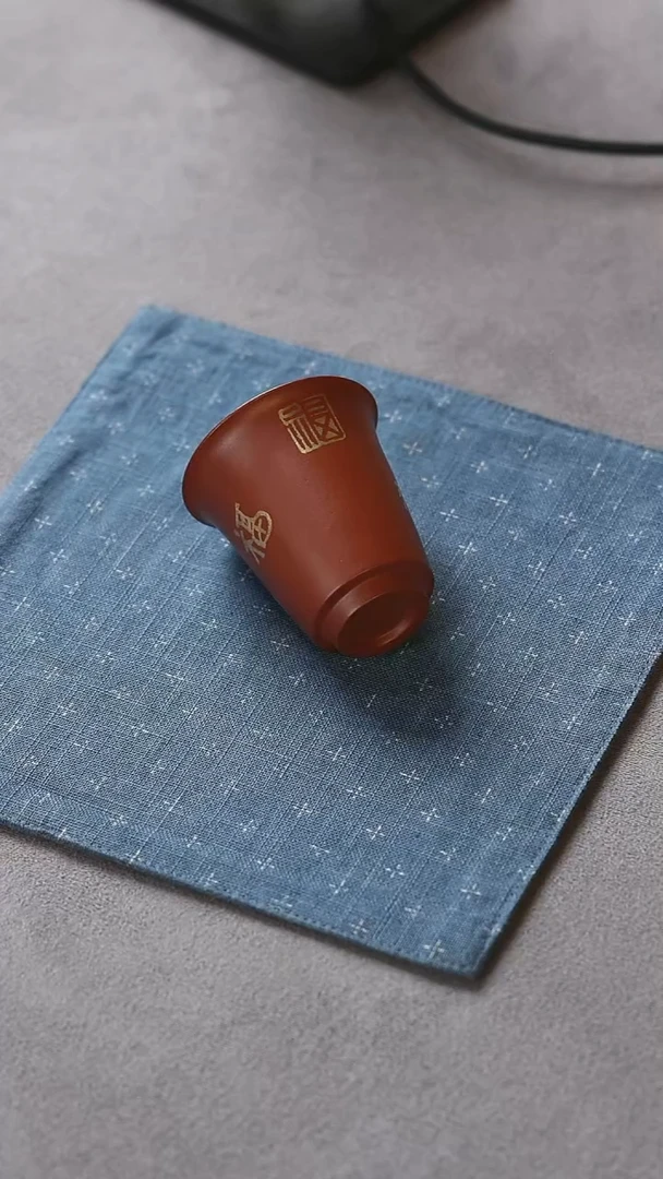 【闪购商品】紫砂杯微微瑕五福杯红福利品