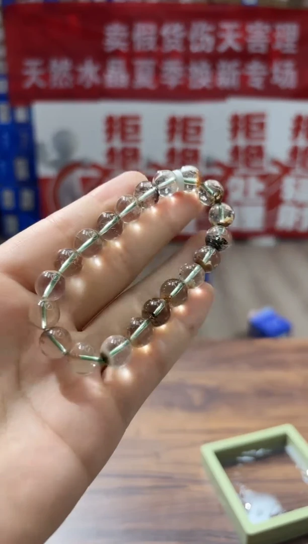 水晶手串未镶嵌ZW1598四季幽灵手链10+多样性发一