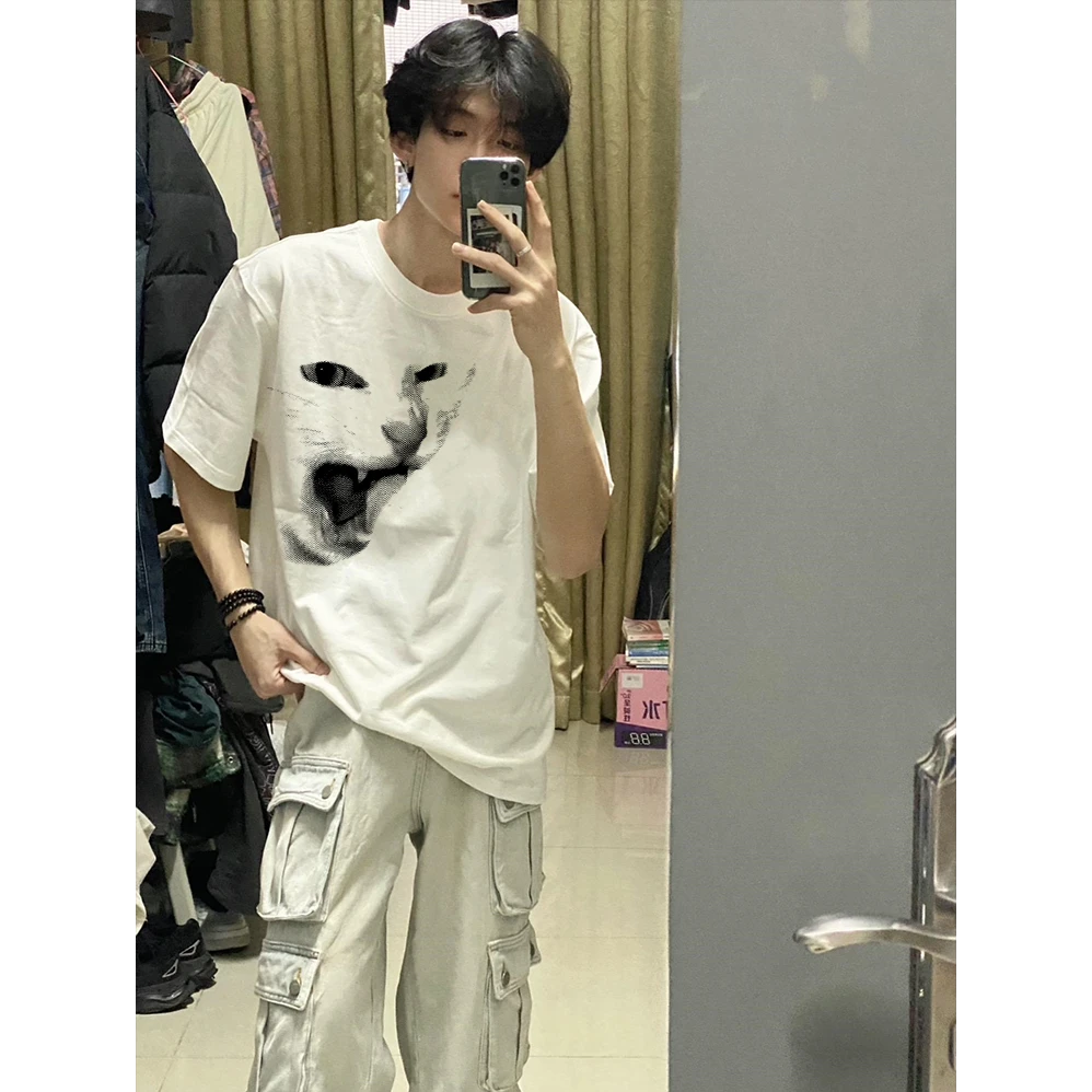 设计感小众280g潮牌美式短袖男宽松潮流夏季高级感男生t恤帅气