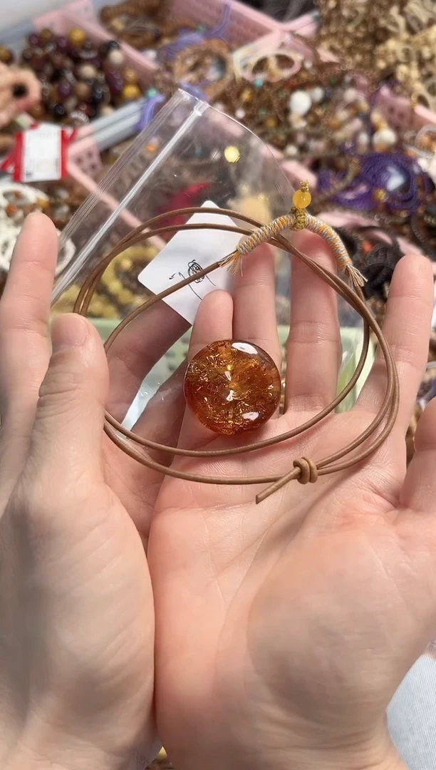 手串菩提根/象牙果?***?牛皮绳搭配平安扣 7