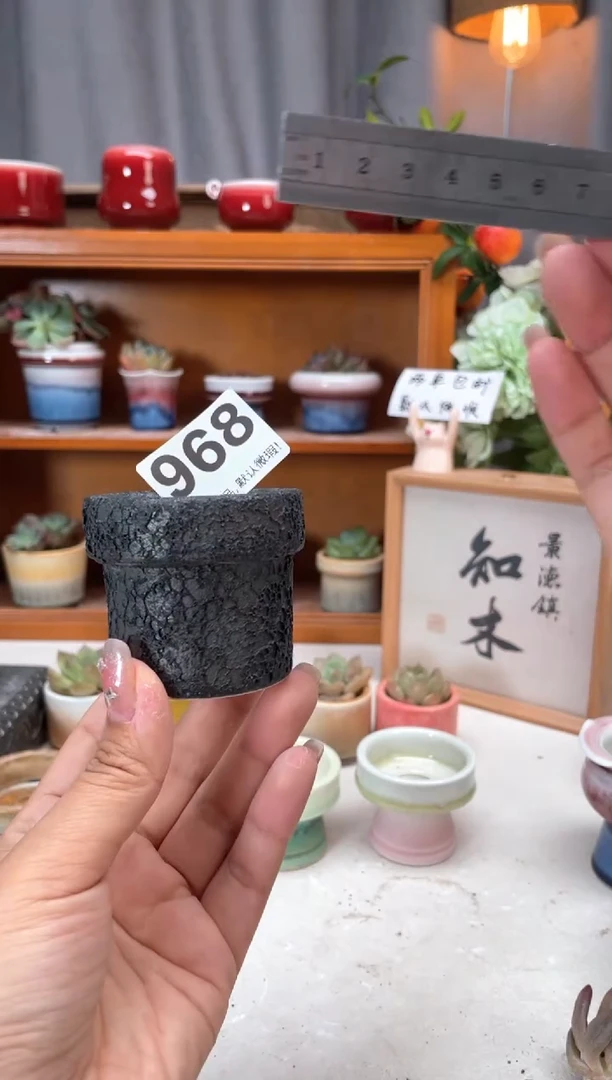 瓷片968小芳手工花盆编号