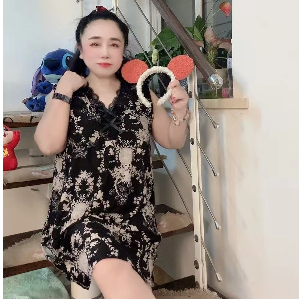 名媛宽肩吊带v领速干弹力蕾丝睡裙