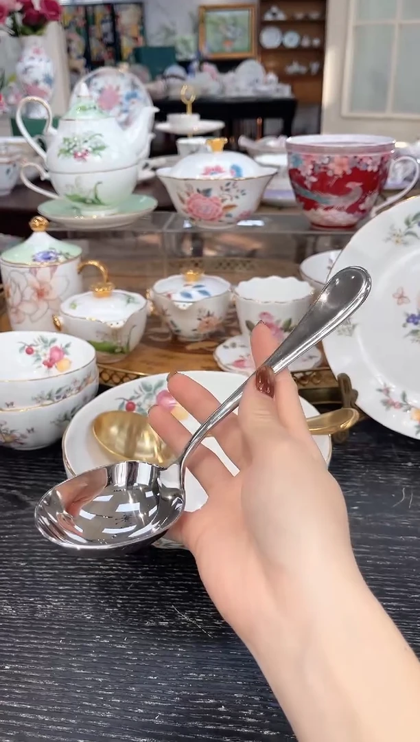 不锈钢嗦粉勺 银
