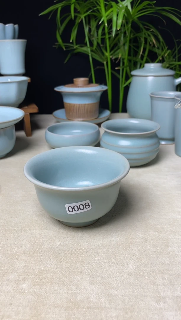 全品仿古釉压手杯（开片）