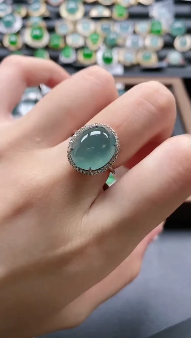 【闪购商品】翡翠戒指银S925镶嵌51511