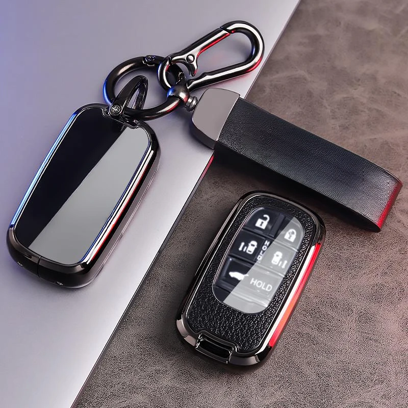 两棵草适用于本田奥德赛钥匙套24款艾力绅6键混动汽车壳扣金属