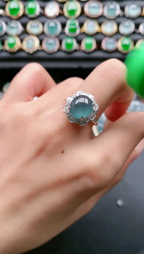 【闪购商品】翡翠戒指银S925镶嵌11111