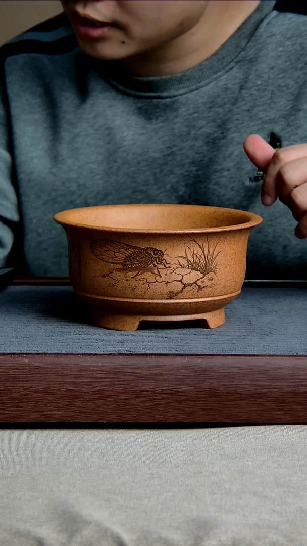 紫砂花盆15*8内径紫砂花盆