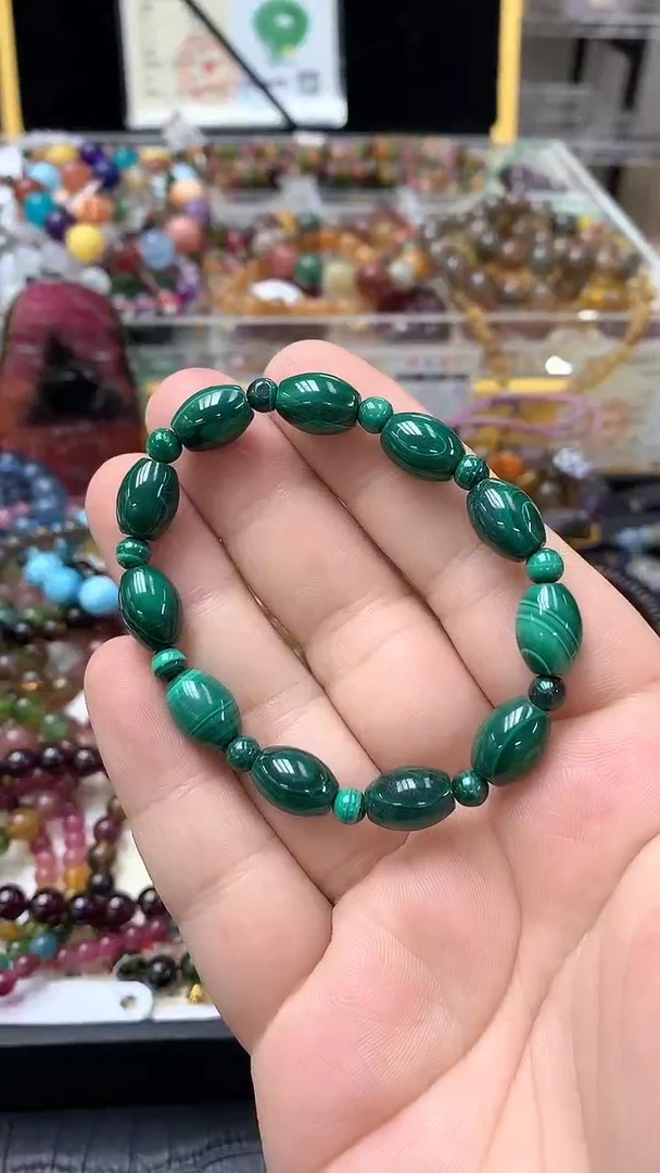 孔雀石未镶嵌手链手链78