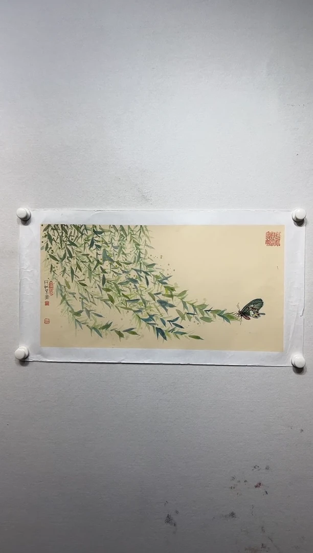 书法y只红梅草虫花鸟国画2平尺
