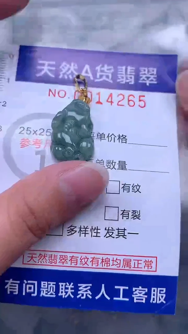 翡翠未镶嵌吊坠(不含链)1