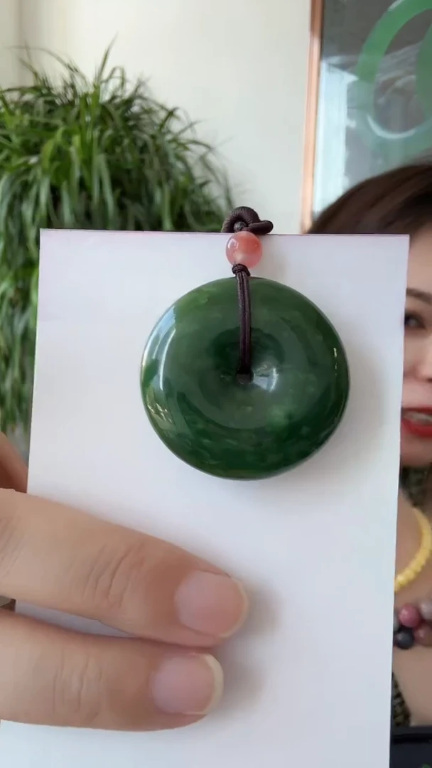 和田玉未镶嵌颈饰花***～平安扣微瑕买断