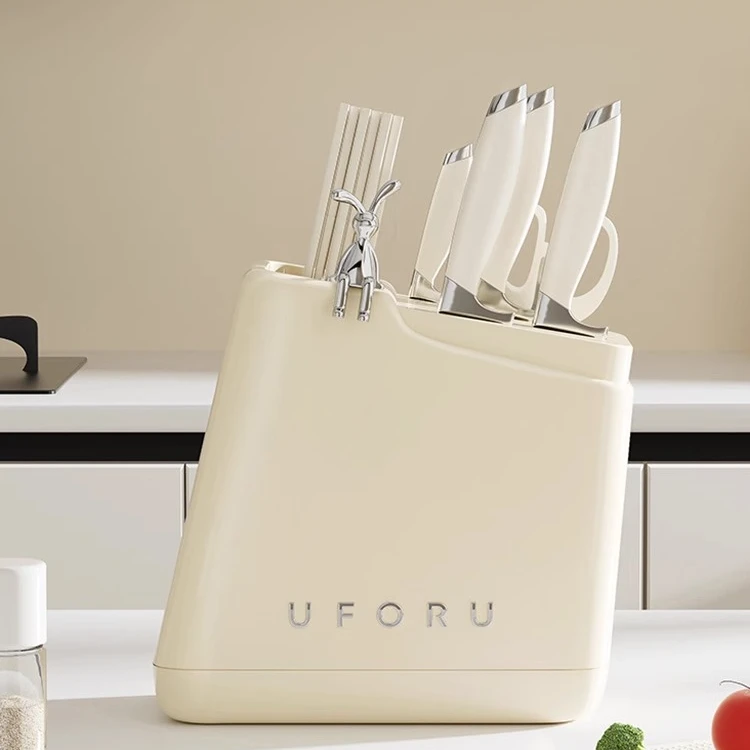 高颜值刀架厨房多功能刀具置物架放菜刀筷笼一体收纳盒刀座筷子筒