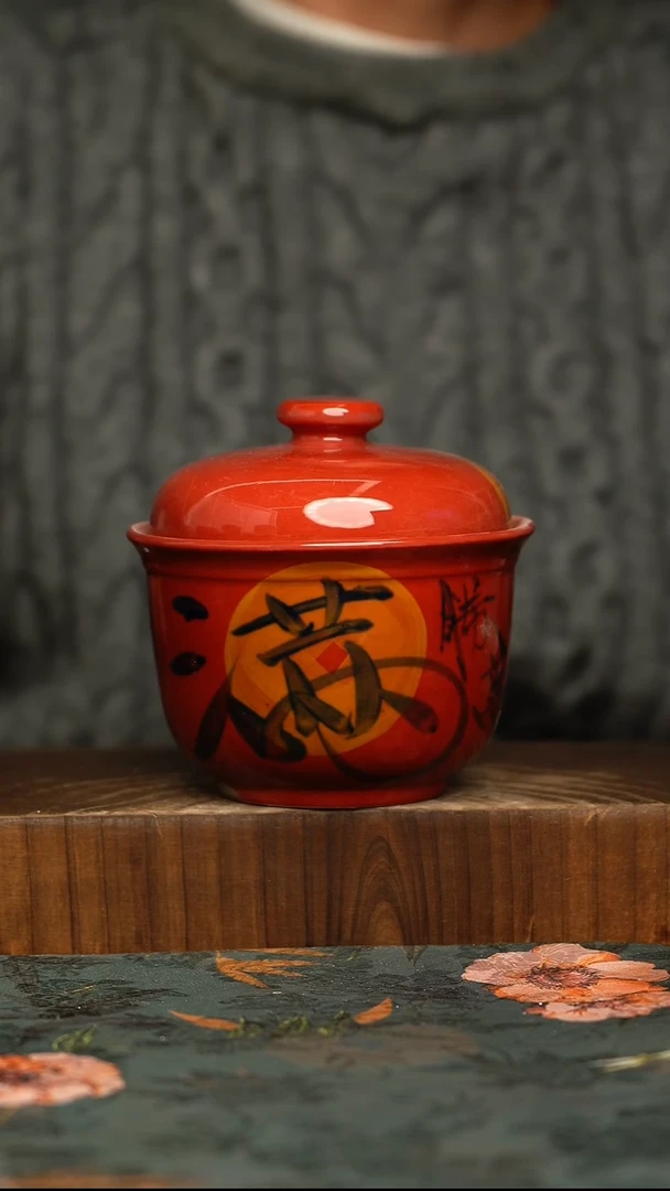 杯釉下彩手工手绘同款陶器