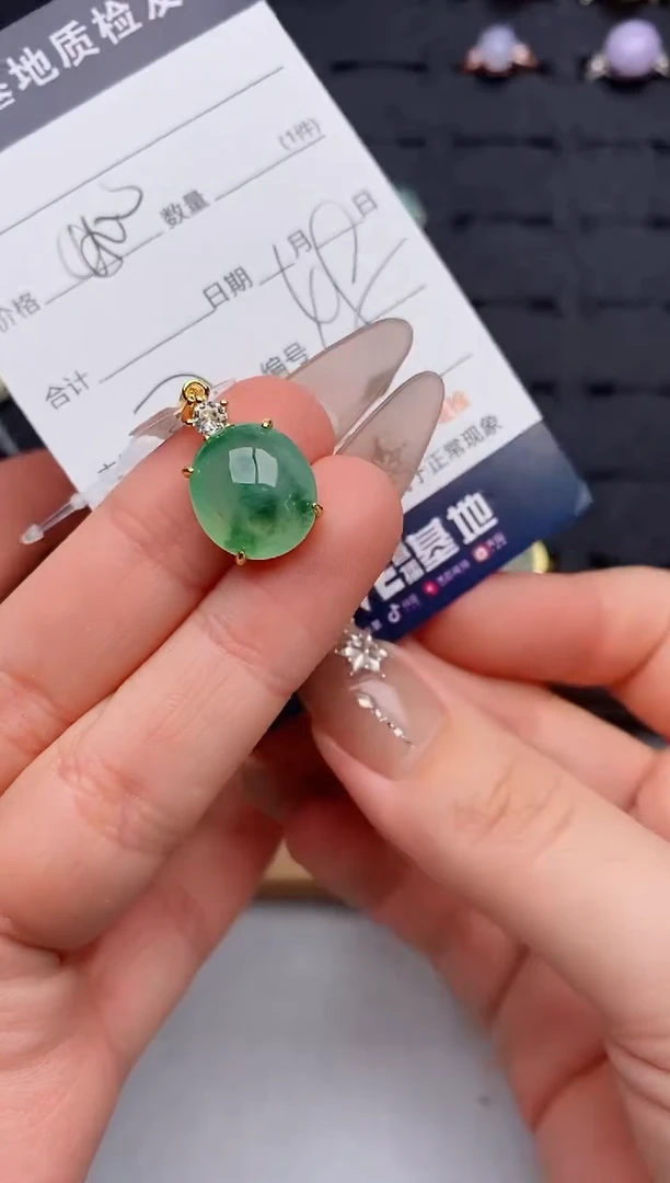 银S925镶嵌戒指翡翠.