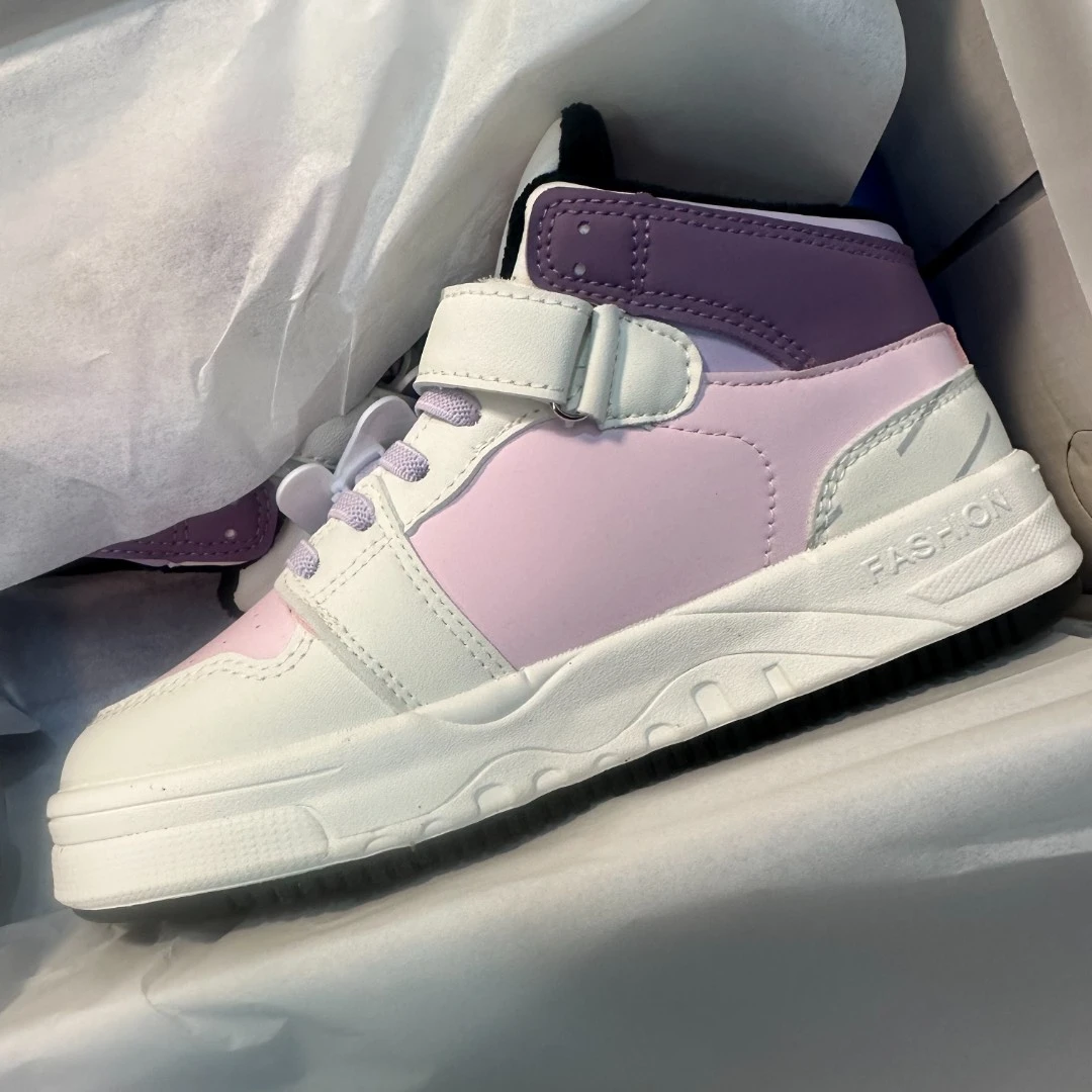 【26-37码】儿童加绒熊猫女童板鞋冬季新款男童中帮二棉运动鞋863