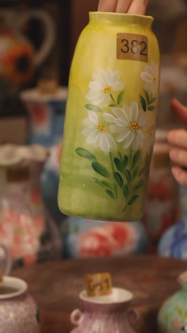 陶瓷382景德镇设计师手作花器摆件侘寂风