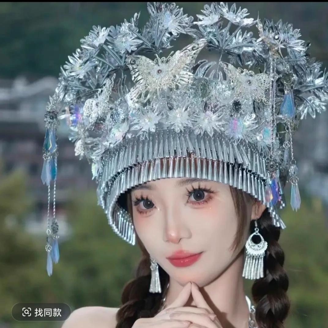 苗族头饰铝材不变色不发黄不发黑款式拍照写真百搭贵州千户苗寨