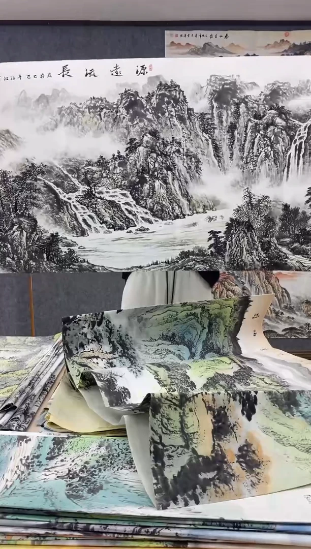 国画沈泳江 手绘 四尺整张138*68cm