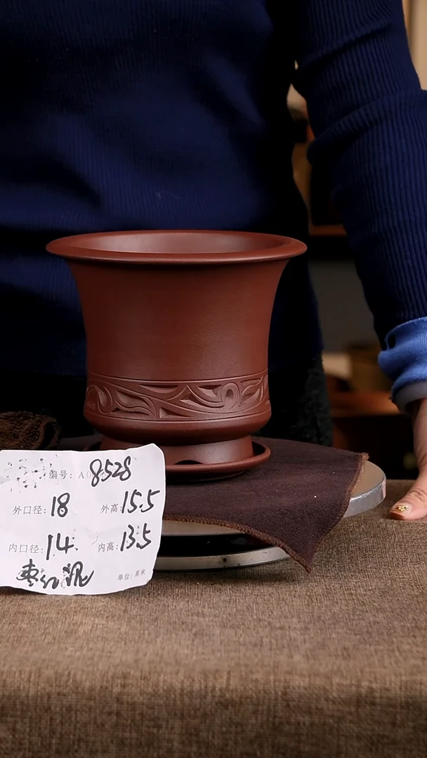 紫砂花盆花卉工艺8528+z