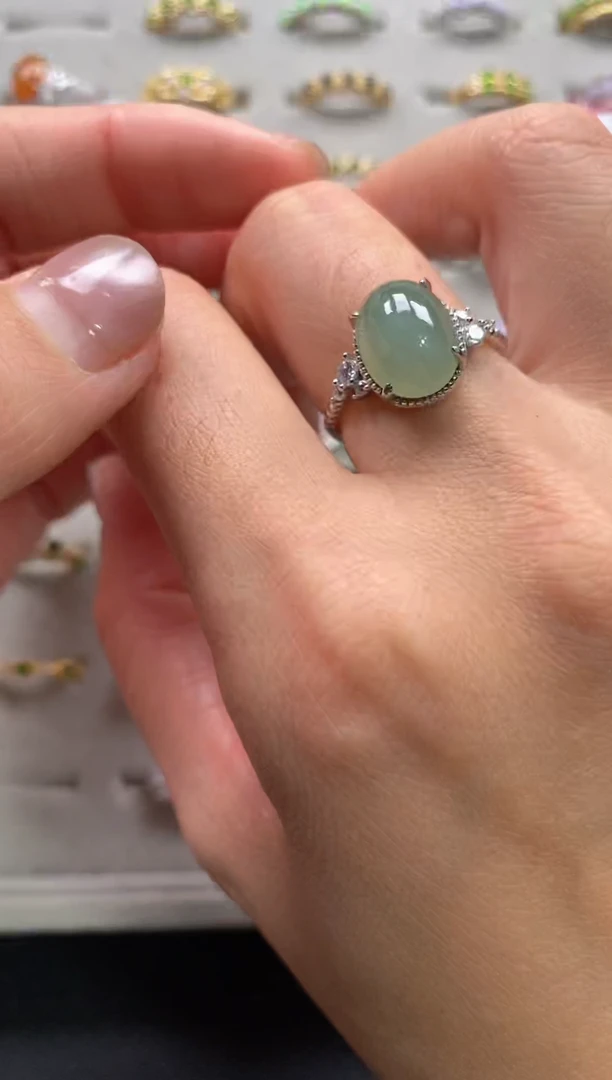 【闪购商品】翡翠戒指银S925镶嵌11111--1