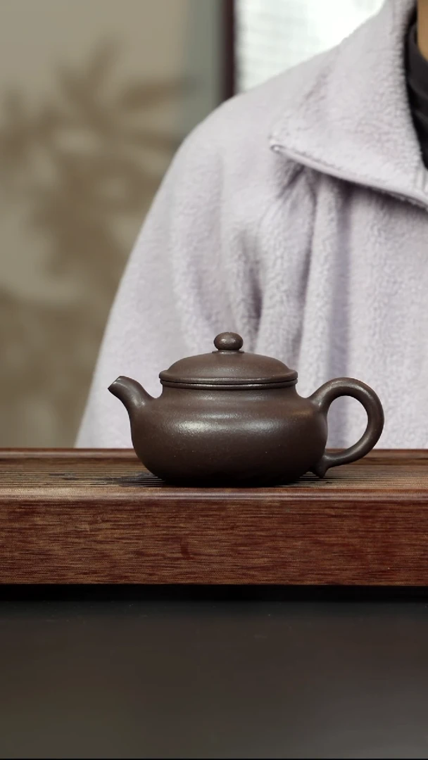 紫砂茶壶粗砂紫泥 大仿古