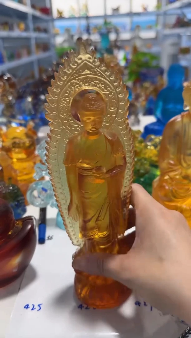 手工艺品琉璃420阿弥陀佛 微瑕作品  不退不换  介意勿拍