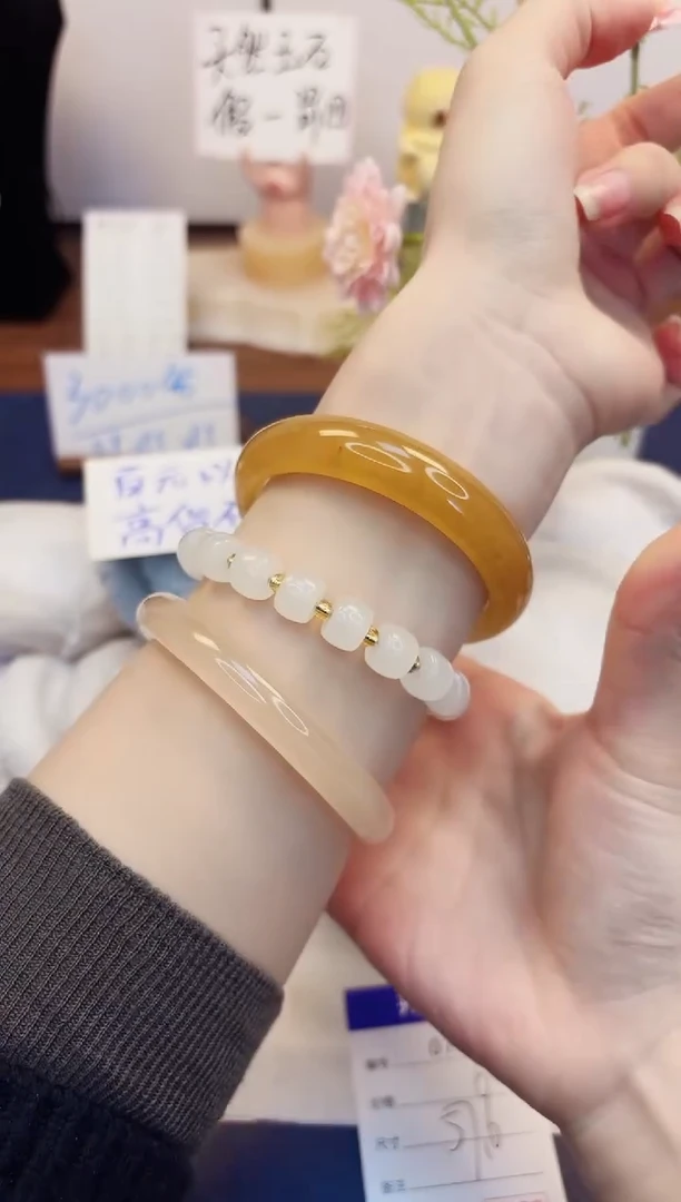 【闪购商品】石英质玉手镯未镶嵌74-财气镯-圈口57