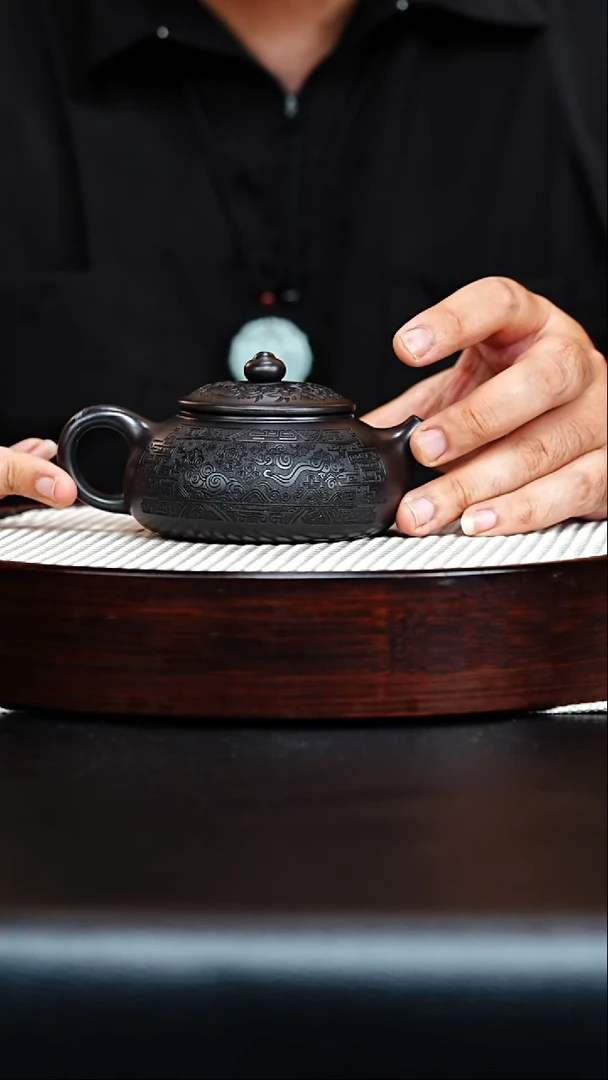茶壶紫砂宜兴紫砂 石黄 寒江