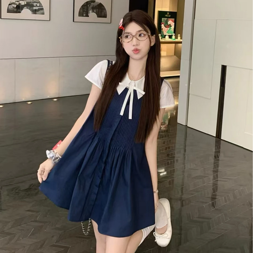 胖MM时尚百搭修身显瘦韩系连衣裙