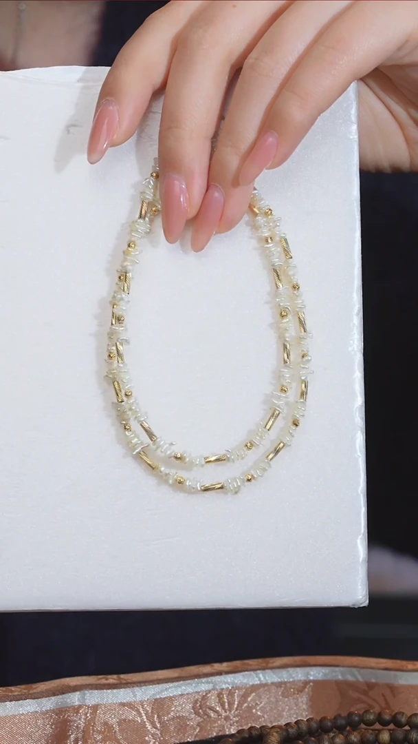 【闪购商品】海水珍珠项链18K金镶嵌多样性发 @@N7547