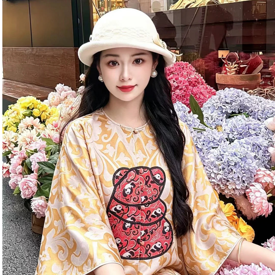 「萌趣童真」丽古龙复古中国风原创日常百搭设计感春夏女装上衣