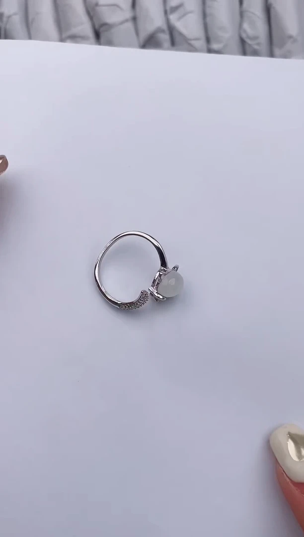 【闪购商品】和田玉戒指未镶嵌555微色差T