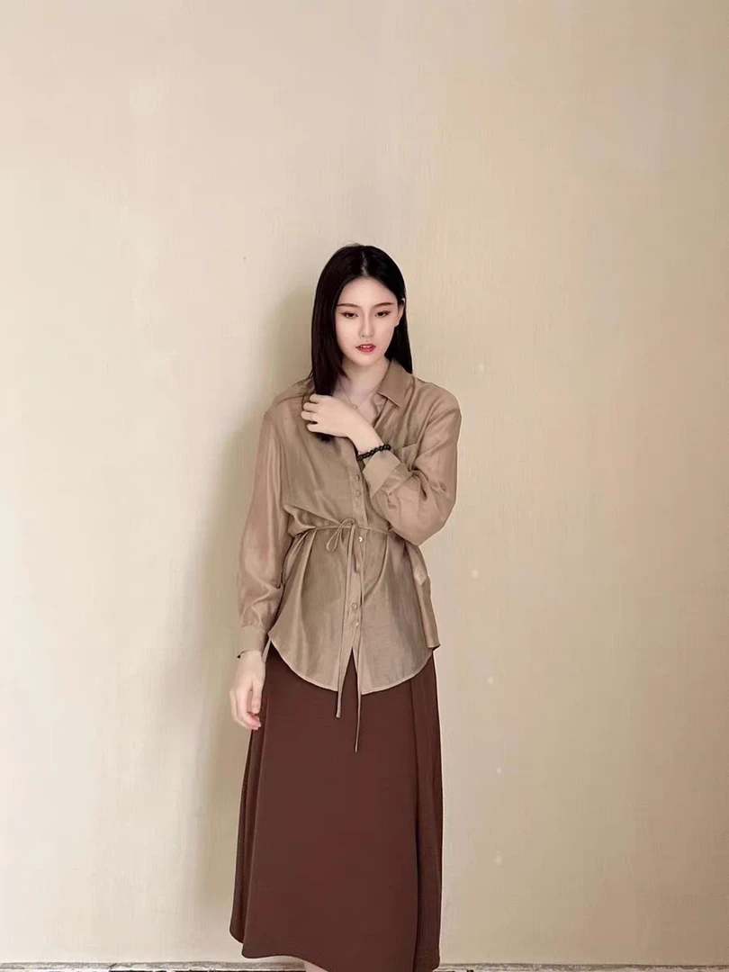 直播福利款欣贝格/瑞丽轩专柜正品2新款女装时尚天丝两件套裙