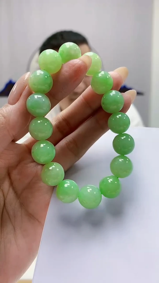 未镶嵌定制翡翠4898MM-毛货手串222