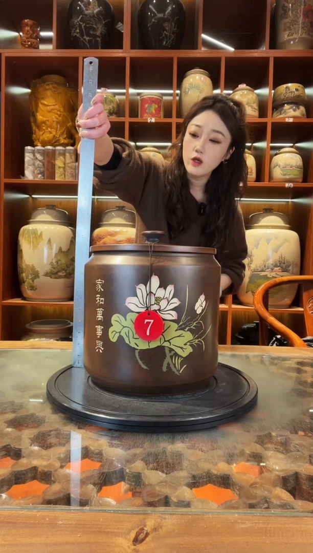 罐云南建水紫陶七饼缸@7