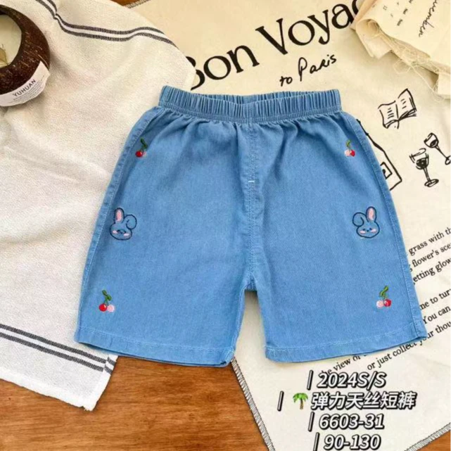 仔夏季弹力牛仔儿童短裤6