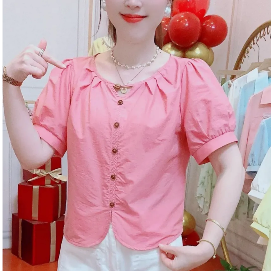 2025百搭质感洋气衬衫显瘦遮肉设计夏季设计师款974