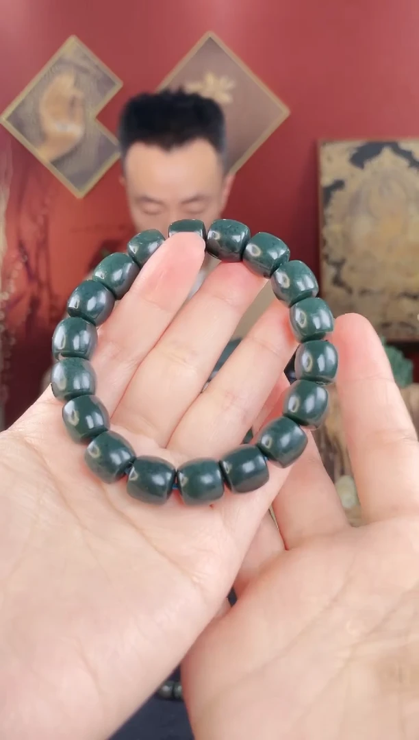 【闪购商品】和田玉手串未镶嵌直切卡12