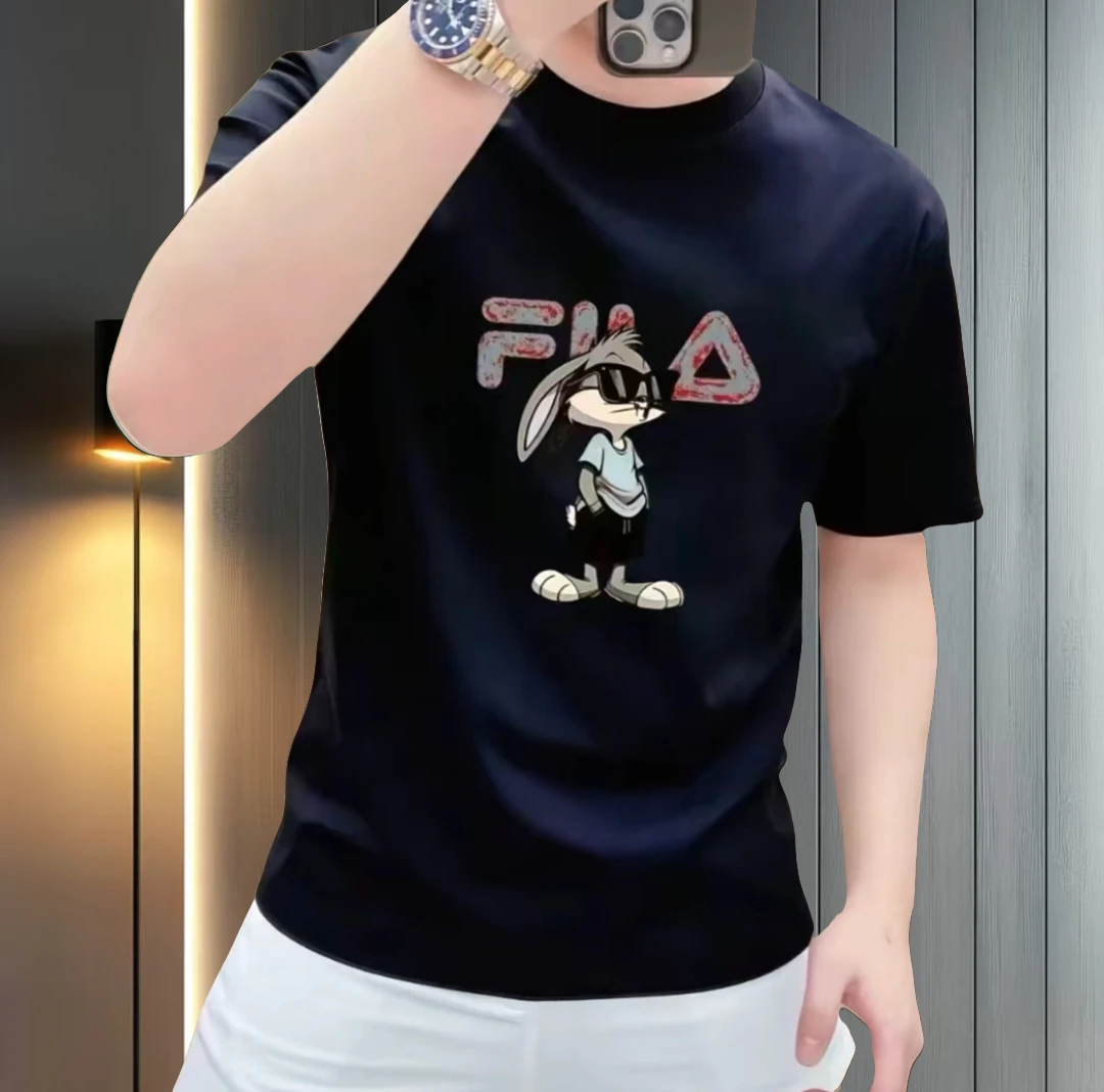 美式痞帅弹力短袖T恤青年男女款夏季ins潮牌街头修身百搭上衣