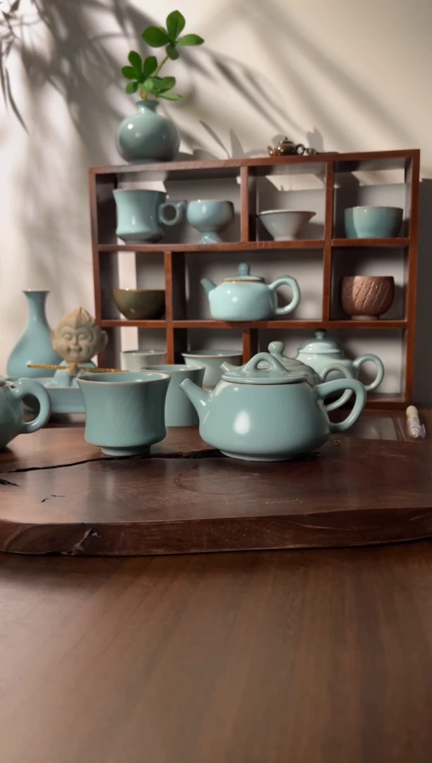 【闪购商品】壶清凉寺仿古釉色石瓢壶