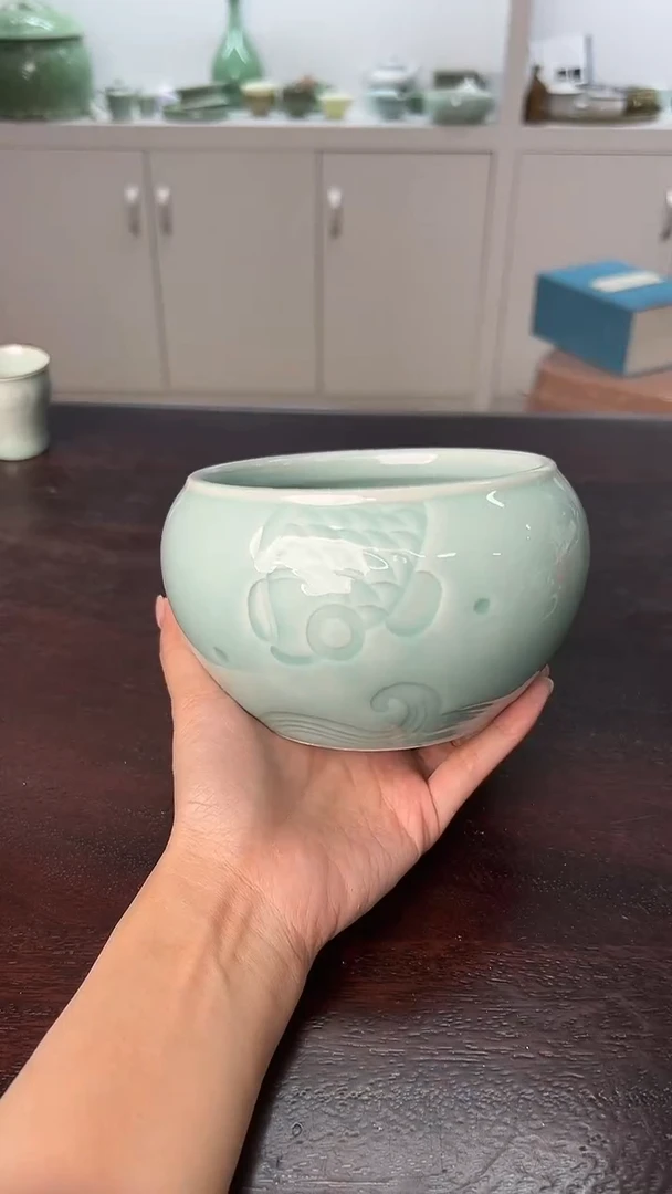 龙泉云间青瓷小米茶器