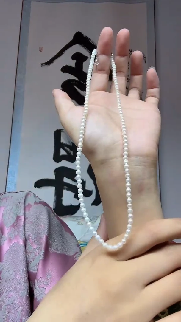淡水珍珠未镶嵌项链约卡3