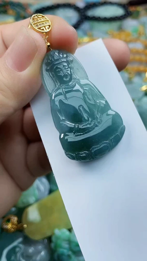 未镶嵌挂件翡翠观音