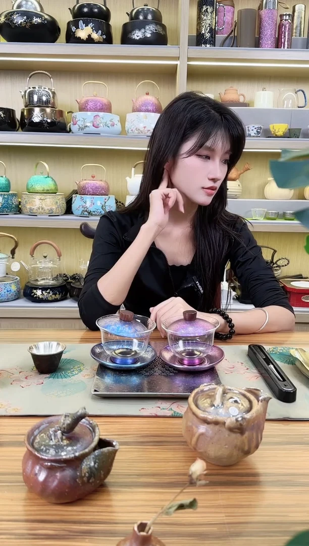 纯钛盖 三才盖碗一个 蓝色