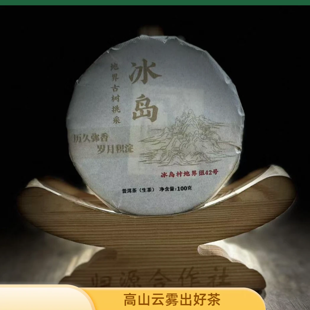 【村长】511号 王应智 2023年【冰岛地界】古树挑采100g饼茶#2.14#